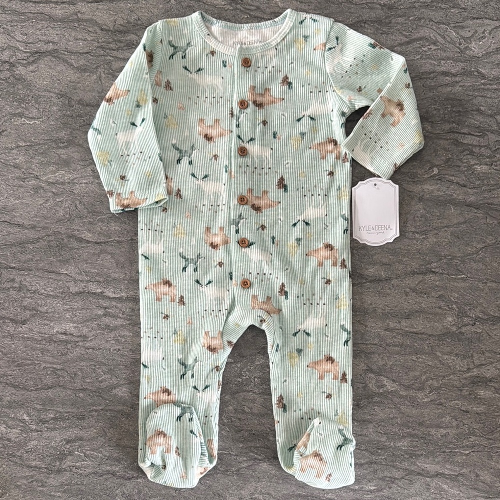 Green Animal Print One Piece
